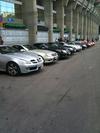 Auf dem Parkplatz vom Santiago Bernabeu Stadium,,