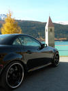 Am 1.11.2009 waren wir mit meinem 350er spontan in Sdtirol am Reschensee. Bei herrlichem Sptherbstwetter entstand dieses Bild von meinem 350er mit dem zum Teil versunkenen romanischen Kirchturm im Hintergrund. 